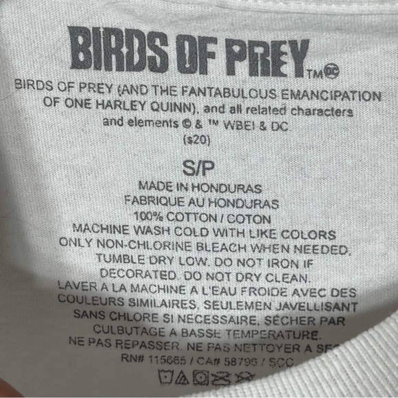 NWT Birds of Prey, Harley Quinn Graphic T-Shirt. Size Small - Picture 6 of 6